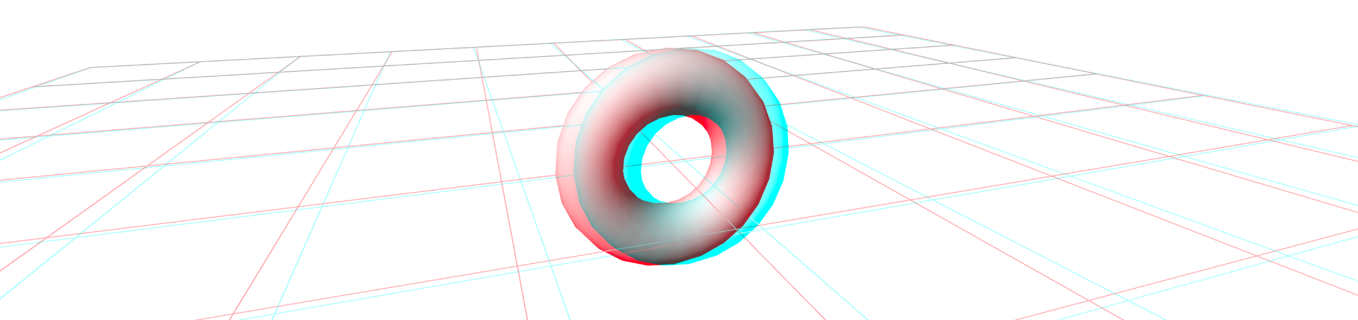 Ein grau schattierter Ring schwebt über einem Gitter.
