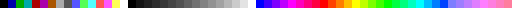 Die ersten 64 Farben der VGA-Palette.