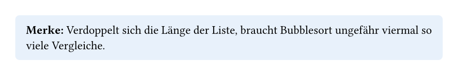 Ein hellblauer Kasten mit dem fetten Wort Merke und einem Merksatz.