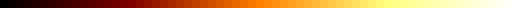 Die fertige Feuerrampe verläuft von Schwarz über Rot, Orange und Gelb bis Weiß.